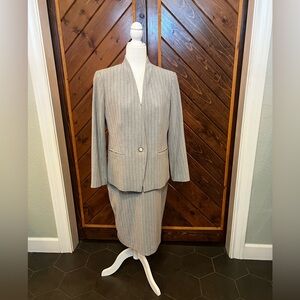 Ann Taylor Striped dress suit